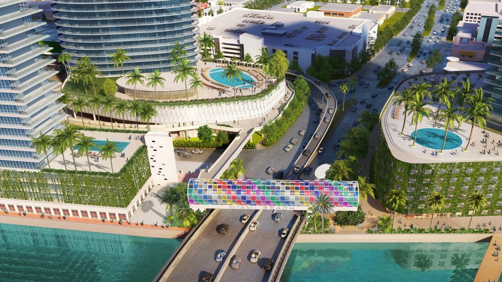 Miami Beach Canopy Bridge ou "Walking Along, Under and on the Colors"