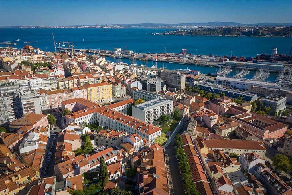 Localização do Villa Infante perto do Rio Tejo em Lisboa