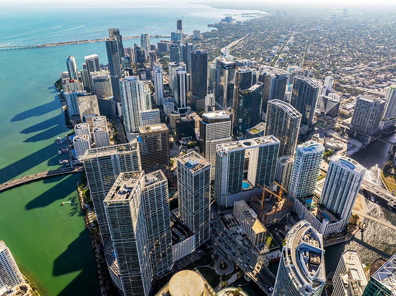 Bairro de Brickell em Miami